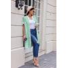 imageEkouaer Housecoat Women Zipper Front Duster Robe Short Sleeve Lounger Housedress Pockets Nightgown Casual Nights SXXXLLight Green Flower