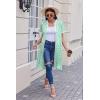 imageEkouaer Housecoat Women Zipper Front Duster Robe Short Sleeve Lounger Housedress Pockets Nightgown Casual Nights SXXXLLight Green Flower