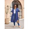 imageEkouaer Housecoat Women Zipper Front Duster Robe Short Sleeve Lounger Housedress Pockets Nightgown Casual Nights SXXXLNavy Blue