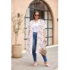 imageEkouaer Housecoat Women Zipper Front Duster Robe Short Sleeve Lounger Housedress Pockets Nightgown Casual Nights SXXXLWhite Flower