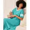 imageEkouaer Long Nightgown Womens V Neck Loungewear Oversized Sleepwear Loose Sleep Dress S4XLLight Green