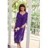 imageEkouaer Long Nightgown for Women 34 Sleeves Nightshirt Maxi Sleep Dress Plus Size Loungewear Full Length SleepwearViolet Floral