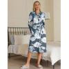 imageEkouaer Maternity Robe Labor Delivery Nursing Gown Hospital Breastfeeding Dress BathrobesGrey Flowers