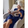 imageEkouaer Maternity Robe Labor Delivery Nursing Gown Hospital Breastfeeding Dress BathrobesNavy Blue