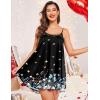 imageEkouaer Nightgown Sexy Lingerie for Women Nightwear Lace Chemise Sleeveless Camisole Slip Dress Babydoll SleepwearBlack Floral