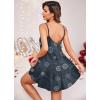 imageEkouaer Nightgown Sexy Lingerie for Women Nightwear Lace Chemise Sleeveless Camisole Slip Dress Babydoll SleepwearGrey Geometric