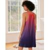 imageEkouaer Nightgown for Women Sleeveless Sleepwear Lightweight Racerback Sleep Shirt Pleated V Neck Night Dress Short ChemiseTie Dye Red  Purple