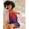 imageEkouaer Nightgown for Women Sleeveless Sleepwear Lightweight Racerback Sleep Shirt Pleated V Neck Night Dress Short ChemiseTie Dye Red  Purple