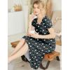 imageEkouaer Nightgowns Womens Short Sleeve Sleepwear Comfy Loungewear Plus Size Night Shirt S3XLBlue Floral