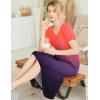 imageEkouaer Nightgowns Womens Short Sleeve Sleepwear Comfy Loungewear Plus Size Night Shirt S3XLTie Dye Red  Purple