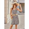 imageEkouaer Women Nightgown with Pockets Sleep Shirts Sleeveless Sleepwear Pleated Front Nightshirt Round Neck NightdressLeopard