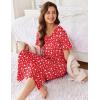 imageEkouaer Womens Full Length Short Sleeve NightgownChristmas Snow