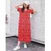 imageEkouaer Womens Full Length Short Sleeve NightgownChristmas Snow