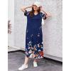 imageEkouaer Womens Full Length Short Sleeve NightgownPat27