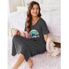 imageEkouaer Womens Full Length Short Sleeve NightgownRainbow