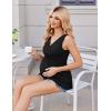 imageEkouaer Womens Maternity Nursing Top for Pregnancy and Postpartum Easy Breastfeeding Tank Tee Shirts2 Pack Black  Wine Red