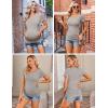 imageEkouaer Womens Maternity Shirts 3 Packs Side Ruched Pregnancy Tee Top Tunic Blouse Casual Mama Clothes SXXL3pcs Black  Army Green  Light Grey