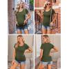 imageEkouaer Womens Maternity Shirts 3 Packs Side Ruched Pregnancy Tee Top Tunic Blouse Casual Mama Clothes SXXL3pcs Black  Army Green  Light Grey