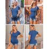 imageEkouaer Womens Maternity Shirts 3 Packs Side Ruched Pregnancy Tee Top Tunic Blouse Casual Mama Clothes SXXL3pcs Black  Blue  Wine Red
