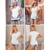 imageEkouaer Womens Maternity Shirts 3 Packs Side Ruched Pregnancy Tee Top Tunic Blouse Casual Mama Clothes SXXL3pcs Black  Brown  White