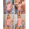 imageEkouaer Womens Maternity Shirts 3 Packs Side Ruched Pregnancy Tee Top Tunic Blouse Casual Mama Clothes SXXL3pcs Black  Pink  Teal