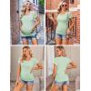 imageEkouaer Womens Maternity Shirts 3 Packs Side Ruched Pregnancy Tee Top Tunic Blouse Casual Mama Clothes SXXL3pcs Burgundy Red  Grey Stripe  Mintgreen