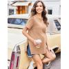imageEkouaer Womens Maternity Shirts Short Sleeve Pregnancy Tops Blouses Split Side Casual Crewneck Pregnant Tunic TeeKhaki