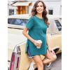 imageEkouaer Womens Maternity Shirts Short Sleeve Pregnancy Tops Blouses Split Side Casual Crewneck Pregnant Tunic TeeTeal