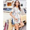 imageEkouaer Womens Maternity Shirts Short Sleeve Pregnancy Tops Blouses Split Side Casual Crewneck Pregnant Tunic TeeWhite Lucky Floral