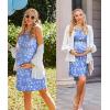 imageEkouaer Womens Nursing Nightgown Maternity Dress Breastfeeding Gown Full Slips SleepwearBlue White Floral