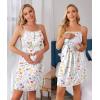 imageEkouaer Womens Nursing Nightgown Maternity Dress Breastfeeding Gown Full Slips SleepwearGreen White Floral