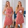 imageEkouaer Womens Nursing Nightgown Maternity Dress Breastfeeding Gown Full Slips SleepwearRed Daisy