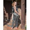 imageEkouaer Womens Satin Pajamas Set Back Split Top and Long Pant Silk Pj Set Tank Sleepwear SXXLGrey