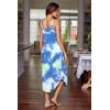 imageEkouaer Womens Sleeveless Long Nightgown Full Slip Soft Nightshirt Sleep Dress Chemise Sleepwear Lounge DressesBlue Tie Dye