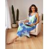 imageEkouaer Womens Sleeveless Long Nightgown Full Slip Soft Nightshirt Sleep Dress Chemise Sleepwear Lounge DressesBlue Tie Dye