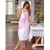 imageEkouaer Womens Sleeveless Long Nightgown Full Slip Soft Nightshirt Sleep Dress Chemise Sleepwear Lounge DressesPink Tie Dye
