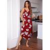 imageEkouaer Womens Sleeveless Long Nightgown Full Slip Soft Nightshirt Sleep Dress Chemise Sleepwear Lounge DressesRed Floral
