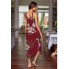 imageEkouaer Womens Sleeveless Long Nightgown Full Slip Soft Nightshirt Sleep Dress Chemise Sleepwear Lounge DressesRed Flowers