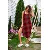imageEkouaer Womens Sleeveless Long Nightgown Full Slip Soft Nightshirt Sleep Dress Chemise Sleepwear Lounge DressesRed Plaid