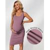 imageEkouaer Womens Summer Maternity Dress Side Ruching Sleeveless Bodycon Dress Cute Pregnancy Dress SXXLPurple