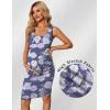 imageEkouaer Womens Summer Maternity Dress Side Ruching Sleeveless Bodycon Dress Cute Pregnancy Dress SXXLWhite Floral
