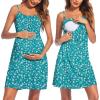 imageEkouaer Womens Nursing Nightgown Maternity Dress Breastfeeding Gown Full Slips SleepwearWhite Small Floral