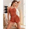 imageEkouaer 2 Pack Womens Cami Pajamas Sets Lingerie Sleeveless Soft Pjs Set with Shorts SleepwearBurgundyFloral