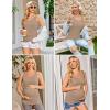 imageEkouaer 3 Pack Women Maternity Tank Tops Ruch Side Basic Shirts Summer Postpartum Tops Sleeveless Pregnancy Workout ClothesBlackCoffeeBeige