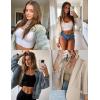 imageEkouaer 3 Piece Long Sleeve Crop Tops for Women Scroop Neck Base Layer Basic Thermal Undershirts SXXLA BlackWhitePink