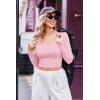 imageEkouaer 3 Piece Long Sleeve Crop Tops for Women Scroop Neck Base Layer Basic Thermal Undershirts SXXLA BlackWhitePink