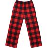 imageEkouaer Girls Soft Pajamas Pants Cute Print Pattern PJ Bottoms Comfortable Lounge Long Pants with 2 Pockets3 PackwhiteRedGreen Plaid