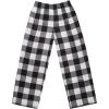 imageEkouaer Girls Soft Pajamas Pants Cute Print Pattern PJ Bottoms Comfortable Lounge Long Pants with 2 PocketsBlack Plaid