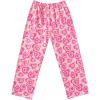 imageEkouaer Girls Soft Pajamas Pants Cute Print Pattern PJ Bottoms Comfortable Lounge Long Pants with 2 PocketsHeart