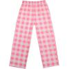imageEkouaer Girls Soft Pajamas Pants Cute Print Pattern PJ Bottoms Comfortable Lounge Long Pants with 2 PocketsPink Big Plaid